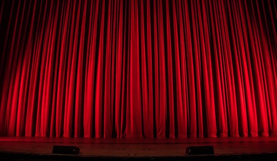 Red theatre curtain